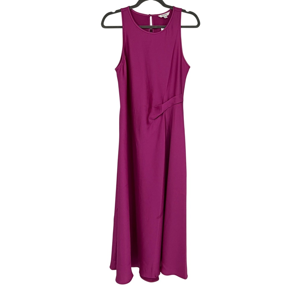 Banana Republic Magenta Pink Sleeveless Midi Dress Size 10 NWT Minimalist